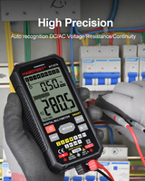 HABOTEST HT127A Multimètre professionnel portable AC/DC True RMS avec fonction de maintien des données et 6000 points de lecture (0,5%+3)