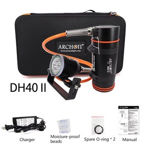 Archon DH40 II wh46 II 6500K có thể sạc lại 4 * trắng LED Canister lặn ánh sáng 4800 lumen dưới nước Scuba video tìm kiếm đèn - Product Image 4
