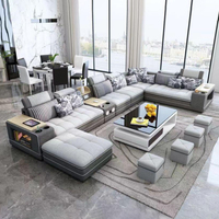 Nouveau design de canapés de luxe en tissu microfibre canapés modulaires pour la maison meubles de salon modernes
