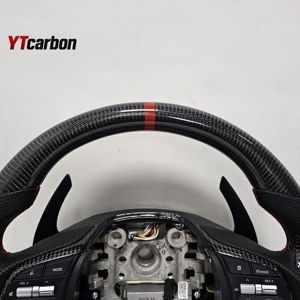 YTcarbon pour Genesis G70 G80, accessoires de voiture de style sport racing, <span class=keywords><strong>volant</strong></span> personnalisé en fibre de <span class=keywords><strong>carbone</strong></span>, levier de vitesses - Product Image 5