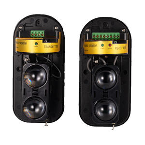 Sensor de doble haz Detector de intrusión infrarrojo activo Plástico Impermeable 85dB <span class=keywords><strong>Alarma</strong></span> 30m ~ 150m Valla de barrera de pared <span class=keywords><strong>perimetral</strong></span> exterior - Product Image 5