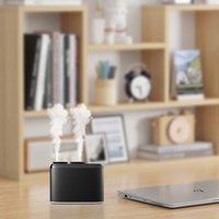 Diffuseur d'aromathérapie intelligent à double buse de conception nouvelle, luxe, lumière LED, contrôlé par application, rechargeable par USB, humidificateur