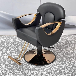 Fauteuil de Barbier Moderne en Acier Inoxydable, Chaise de Salon Hydraulique, Rotation à 360 Degrés, Siège Ergonomique pour Salon de Coiffure - Product Image 3