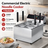 Kompor Listrik Komersial Stainless Steel 3200W untuk Merebus Mie, Multifungsi untuk Oden, Malatang, dan Sup