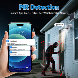 4MP CCTV Kit không dây năng lượng mặt trời bảng điều khiển điện an ninh <span class=keywords><strong>PTZ</strong></span> Hệ thống <span class=keywords><strong>camera</strong></span> không dây wifi ngoài trời năng lượng mặt trời cctv Hệ thống <span class=keywords><strong>camera</strong></span> - Product Image 3