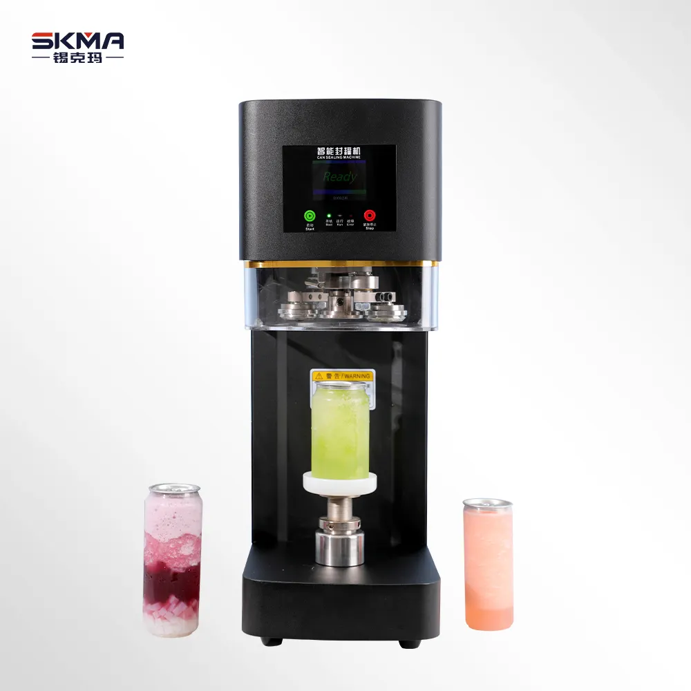 CE Fully Automatic Electric Pet Can Sealer Machine Juice Soda Bubble Tea Pop Bottles Can Sealing Machine