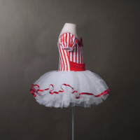 Joli tutu de danse de ballet professionnel pour filles, en spandex/nylon, avec paillettes, costume pour enfants