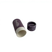 Tube d'emballage biodégradable couleur mate à prix d'usine, conteneur en carton kraft pour baume à lèvres, tube en papier déodorant à poussoir