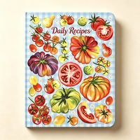 Carnet de recettes A5 relié rigide personnalisé, journal de recettes quotidiennes, livre de cuisine, cadeau