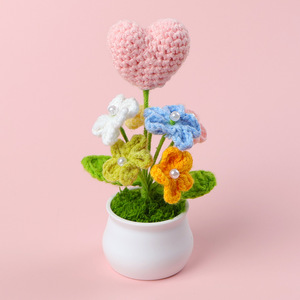 <span class=keywords><strong>Vaso</strong></span> di <span class=keywords><strong>Fiori</strong></span> Artificiali Lavorati a Mano, Mini Girasole, Mughetto, Tulipano <span class=keywords><strong>in</strong></span> <span class=keywords><strong>Vaso</strong></span>, Decorazione <span class=keywords><strong>da</strong></span> Scrivania, Regalo di San Valentino - Product Image 4