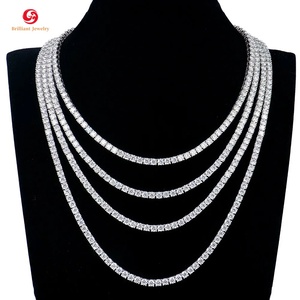 Бриллиантовая теннисная цепочка из серебра, 2-6,5 мм, 925 - Product Image 2