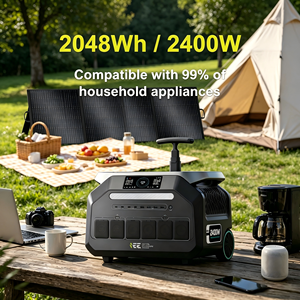 สถานีไฟฟ้าพกพาประสิทธิภาพสูง 2400W 2048Wh LiFePO4 พร้อมแผงโซลาร์เซลล์ MPPT คลื่นไซน์บริสุทธิ์ สำหรับตั้งแคมป์ - Product Image 6