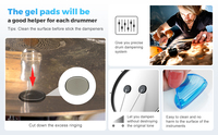 Wholesale Silicone Drum Dampening Gels Drum Silencers Pads Soft Moon Gels for Drums Tone Control