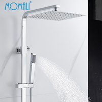 Momali Offres Spéciales certification de haute qualité ensemble de douche de couleur chrome système de douche pour la maison robinet de douche exposé filigrane pluie
