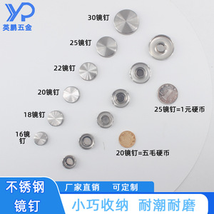 Clavos decorativos de acero inoxidable con arandelas de latón y espaciadores acrílicos para fijación de gabinetes de vino - Product Image 2