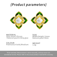 Großhandel OEM ODM 925 Silber 18K Gold Rhodium-Plattierte Perlenschmuck Süßwasserperlen-Ohrstecker für Frauen Tägliches Tragen Fabrik
