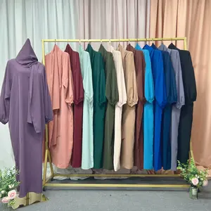 Latest Women abaya muslim dresses Jilbab Hoodie Abaya 14 colors Nidha fabric Hijab Abaya Muslim