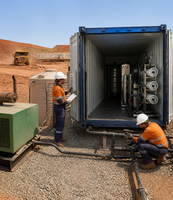 Usine de filtration par osmose inverse industrielle conteneurisée 6000 LPH pour parcs industriels et centrales électriques, 6 T/H, eau saumâtre, prix usine