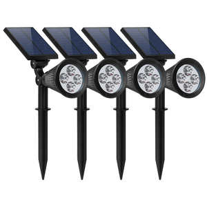 Lumière de pelouse LED moderne pour extérieur, étanche IP65, blanc chaud, paysage, jardin, projecteur <span class=keywords><strong>solaire</strong></span> avec contrôle automatique, batterie Li-ion - Product Image 1
