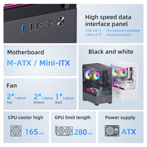 Manusia salju kompak M kualitas tinggi MicroATX Mid Tower PC casing untuk penggemar DIY gamer menampilkan efisien pendingin stok langsung - Product Image 6