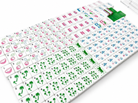 Juego de Mahjong Americano de Acrílico Multicapa Verde Esmeralda Mate de Alta Calidad para Mujer, con Patrón Grabado Personalizado, de Funky Trade