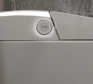 Toilette intelligente YUNJET de haute qualité, entièrement automatique, avec télécommande, chasse d'eau automatique, siphon en P inclus, réservoir dissimulé, siège chauffant, garantie 2 ans - Product Image 6