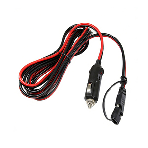 Connecteur SAE <span class=keywords><strong>2</strong></span> broches personnalisé en usine vers prise allume-cigare mâle pour voiture, câble de connexion en cuivre pur - Product Image 5