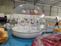 Maison à bulles tente à bulles gonflable de qualité commerciale PVC maison à bulles avec ventilateur et pompe enfants fête ballon dôme transparent