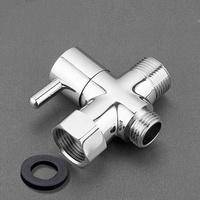 Bras de douche G1/2 in All Metal Universal 3 Way Brass Diverter Valve Water Distribution Valve Chrome plated For Shower