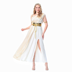 Costume di Halloween da Dea Greca, Gonna Medievale, Abito da Performance Cleopatra Atena, <span class=keywords><strong>Taglie</strong></span> <span class=keywords><strong>Forti</strong></span>, Abbigliamento da Carnevale in Poliestere - Product Image 1