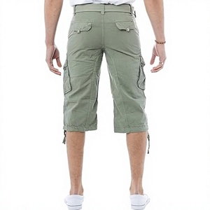 Wholesale Custom Design Men's Cargo <b>Shorts</b> Multi Pocket Loose Fit <b>3</b>/<b>4</b> Length Casual Stylish and Everyday Streetwear Bottoms - Product Image 5