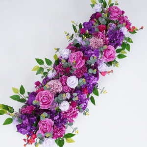 Kit Floreale Artificiale Viola Scuro e Fucsia per Matrimoni, Fiori per Archi e Pilastri <span class=keywords><strong>Romani</strong></span> per Sfondo di Benvenuto - Product Image 3
