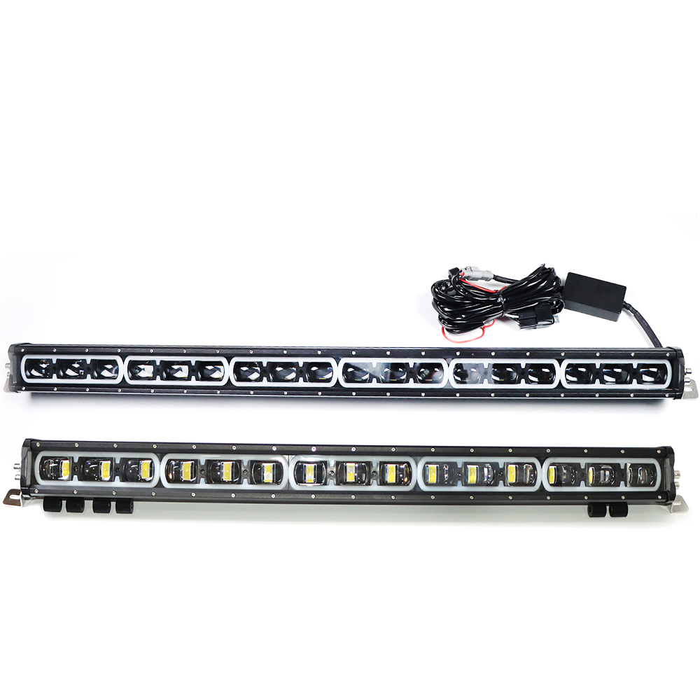Модернизированный супер яркий 180 Вт 225 Вт 270 Вт светодиодный световой бар 28 "34" 41 "для внедорожника автомобиля грузовика UTV ATV с RGB дневным ходовым светом
