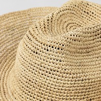 2024 été nouveauté Design de mode plage chapeau de soleil femmes hommes main Crochet naturel raphia paille Cowboy chapeau