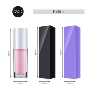 Gloss à lèvres liquide haute brillance effet miroir transfrontalier avec capuchon blanc, tube transparent, emballage neutre, OEM - Product Image 4