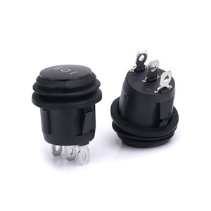 3 वे ऑन-ऑफ-ऑन 3 पिन राउंड हेड बोट स्विच अच्छी गुणवत्ता वाला 12v मिनी रॉकर स्विच वाटरप्रूफ राउंड रॉकर स्विच - Product Image 6
