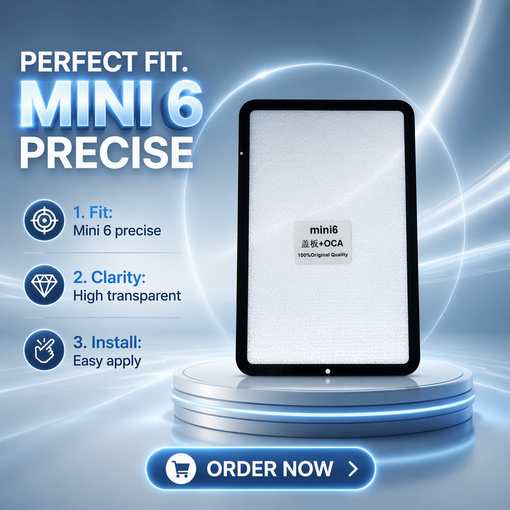 Digitizer Touch <strong>Screen</strong> Glass OCA for <strong>iPad</strong> <strong>Mini</strong> <strong>6</strong> 8.3" <strong>Screen</strong> <strong>Replacement</strong> Front Glass Lens OCA Pre-Installed HD Clear 100% Tested