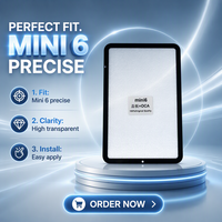 Verre tactile numériseur OCA pour iPad Mini 6 8,3 pouces – Remplacement d'écran, lentille en verre avant OCA préinstallée, HD transparent, 100 % testé