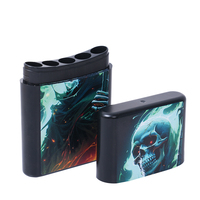 Étui à cigarettes en plastique 5 en 1 avec logo personnalisé étui à tabac porte-poche 5 pièces étui à cigarettes fumigènes boîte à modèles mixtes accessoires pour fumeurs