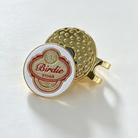 Clip de chapeau de golf ovale personnalisé avec marqueur de balle magnétique détachable en émail dur, souvenir de tournoi ouvert, accessoire de golf