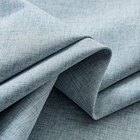 Tela de Cortina 100% Poliéster con Aspecto de Lino, Alta Opacidad, Color Beige Té con Leche, Venta al Por Mayor