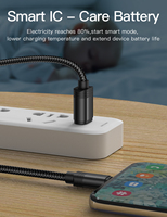 Prix bas Pd 100w Charge rapide et autres accessoires Câble tressé en nylon noir Câble Usb Type-c Câble 1.5mm