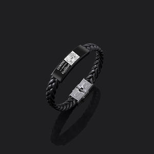 Project <span class=keywords><strong>Genshin</strong></span> Impact Character Periférico Cuero Negro Acero inoxidable Codo Pulseras ajustables Brazaletes para hombres Mujeres - Product Image 4