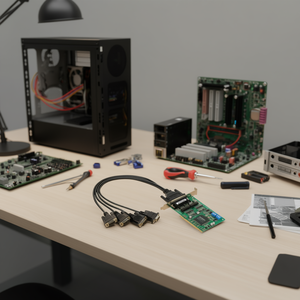 Carte série PCI universelle Moxa CP 134U 4 ports RS232 avec câble - Product Image 3