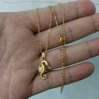 Collar de Moda para Mujer de Acero Inoxidable con Colgante Budista, Serie Océano, Joyería con Concha y Cadena Figaro, Venta al por Mayor
