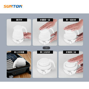 Bouilloire pliable en silicone SUNTON 600 ml, prix de gros, pour le camping, la randonnée et les voyages en plein air - Product Image 4