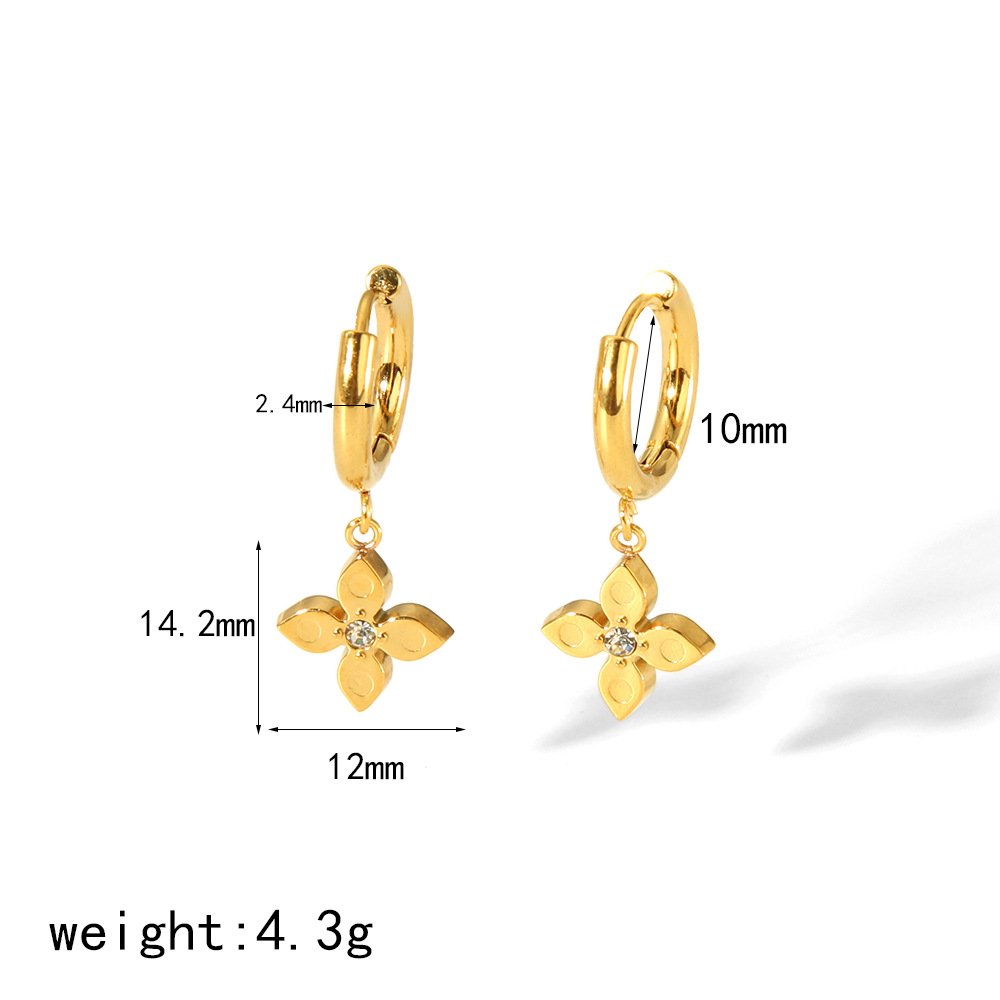Flower Hoop Earrings