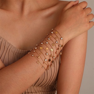 Trendy Vintage Casual/Sporty Stainless Steel Gold <b>Rope</b> <b>Chain</b> Bangle for Women Anniversary - Product Image 4