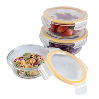 Boîte à Bento en verre de récipient de vide de diviseur de déjeuner avec la mesure