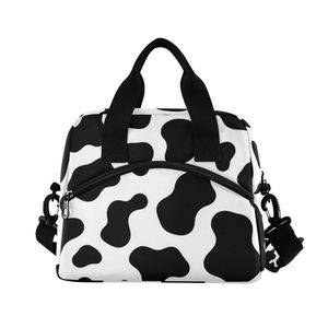 Bolsa de Almuerzo Personalizada con Estampado de Vaca y Cierre de Cremallera, Bolsa Térmica Aislada al por Mayor para Mujeres, Viajes y Picnic - Product Image 4